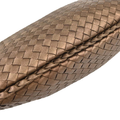 Bottega Veneta Bronze Lambskin Intrecciato Hobo Handbag