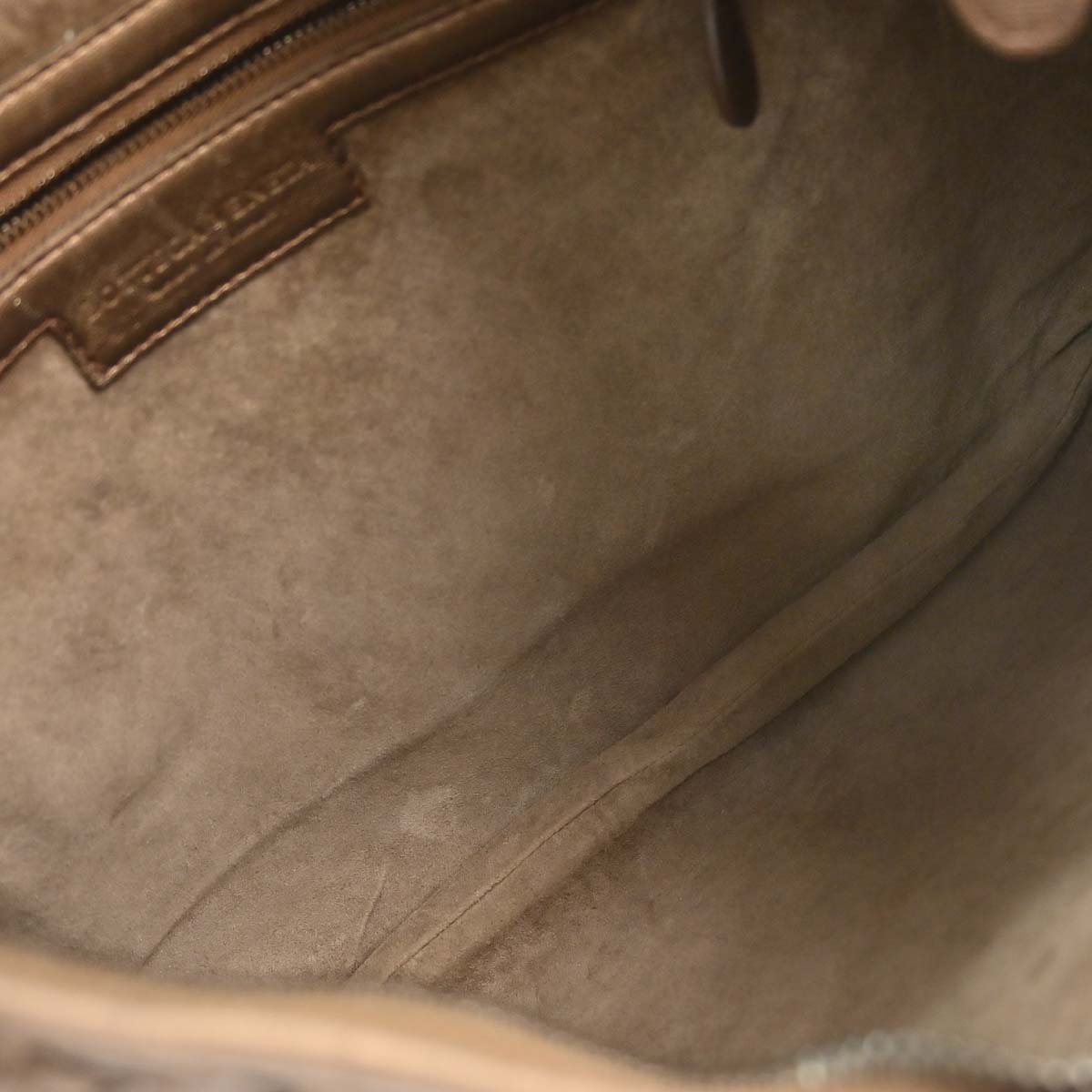 Bottega Veneta Bronze Lambskin Intrecciato Hobo Handbag