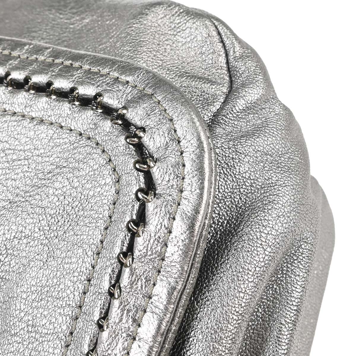 Chanel 2005-2006 Silver Calfskin Luxury Line Accordion Flap Bag Shoulder Bag