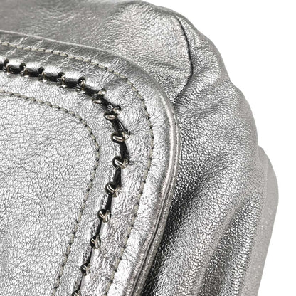 Chanel 2005-2006 Silver Calfskin Luxury Line Accordion Flap Bag Shoulder Bag