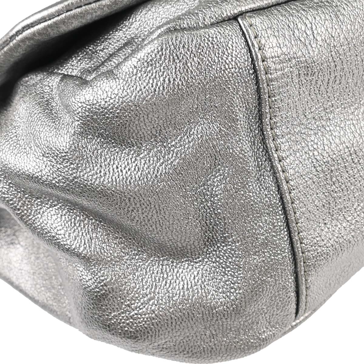 Chanel 2005-2006 Silver Calfskin Luxury Line Accordion Flap Bag Shoulder Bag