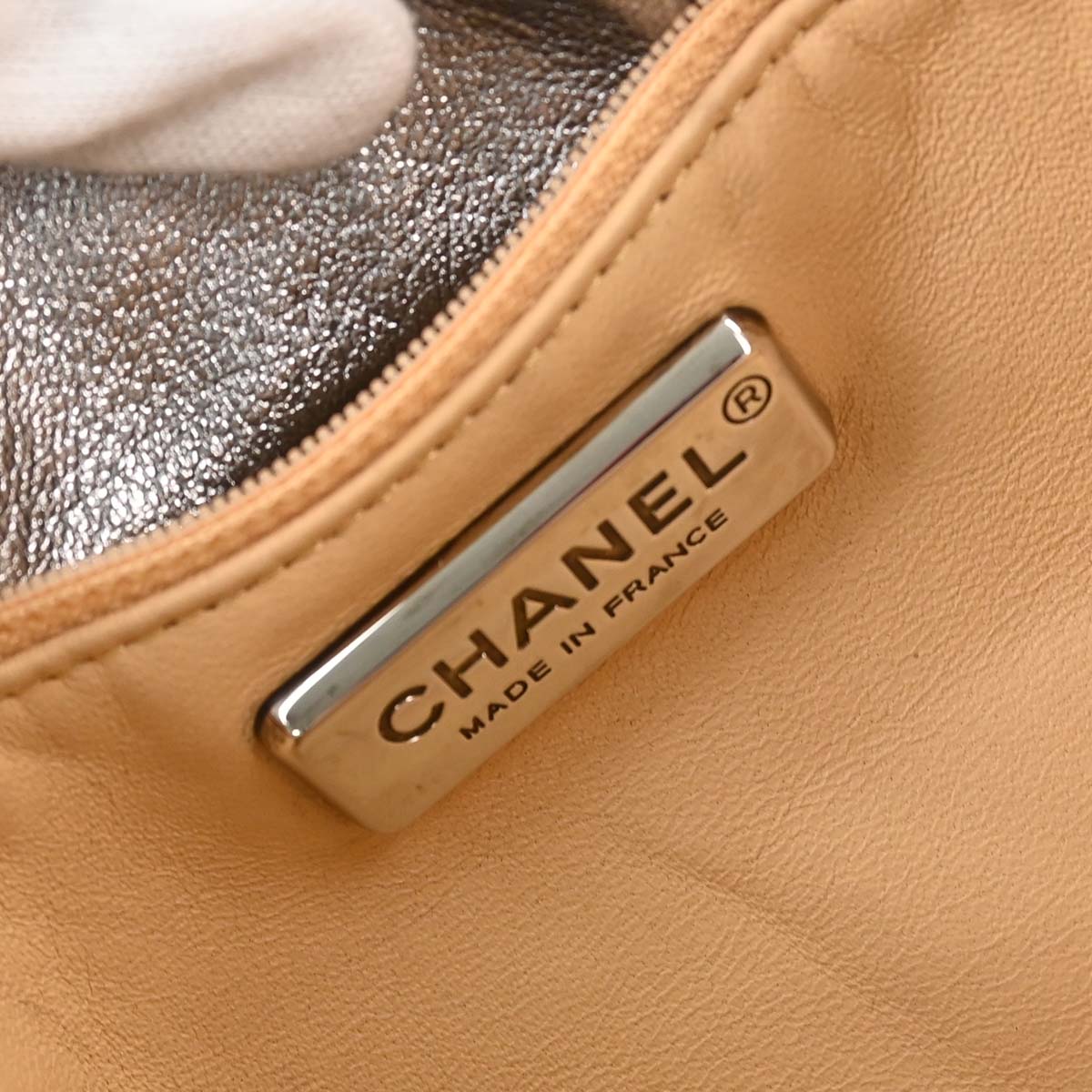 Chanel 2005-2006 Silver Calfskin Luxury Line Accordion Flap Bag Shoulder Bag
