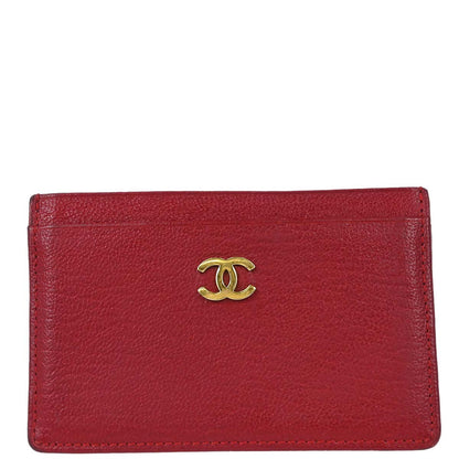 Chanel 1997-1999 Red Calfskin Cardholder