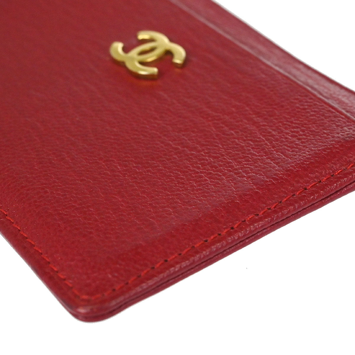 Chanel 1997-1999 Red Calfskin Cardholder