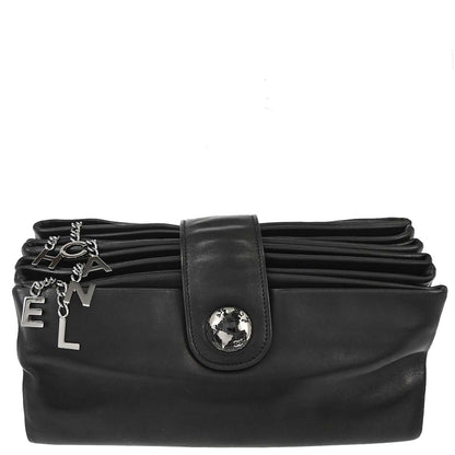 Chanel 2013-2014 Black Lambskin Clutch Bag