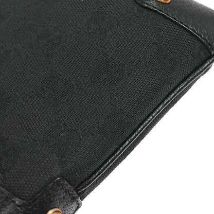 Gucci Black Canvas Bamboo GG Chain Handbag