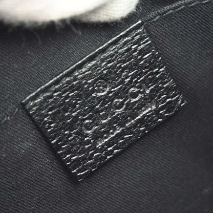 Gucci Black Canvas Bamboo GG Chain Handbag