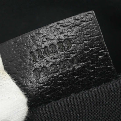 Gucci Black Canvas Bamboo GG Chain Handbag