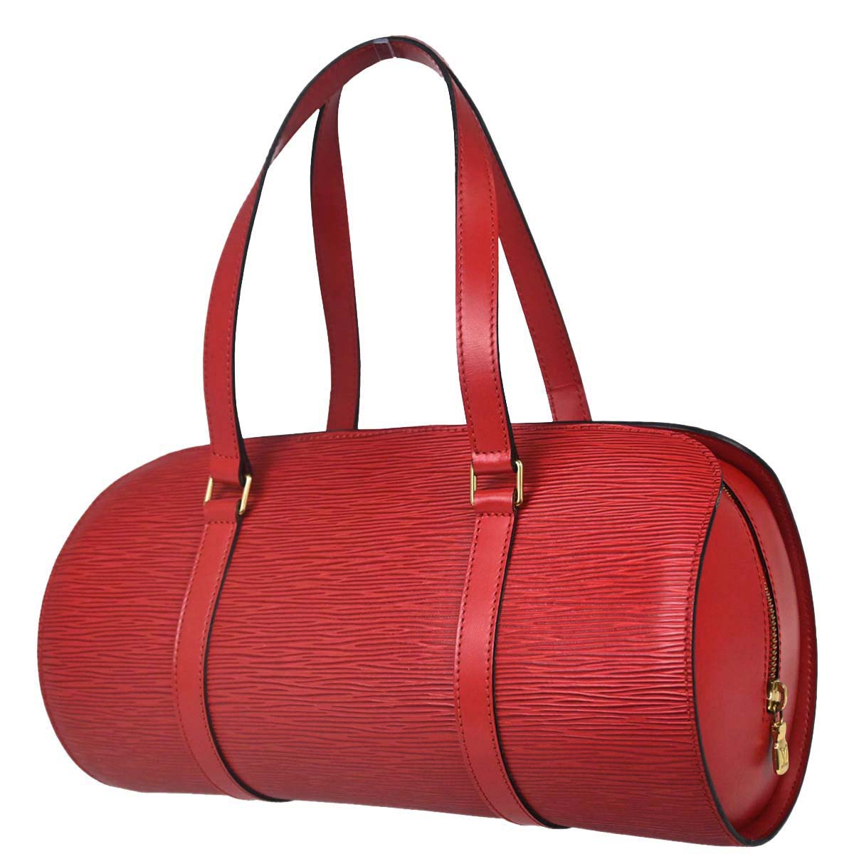 Louis Vuitton Red Epi Soufflot Handbag M52227
