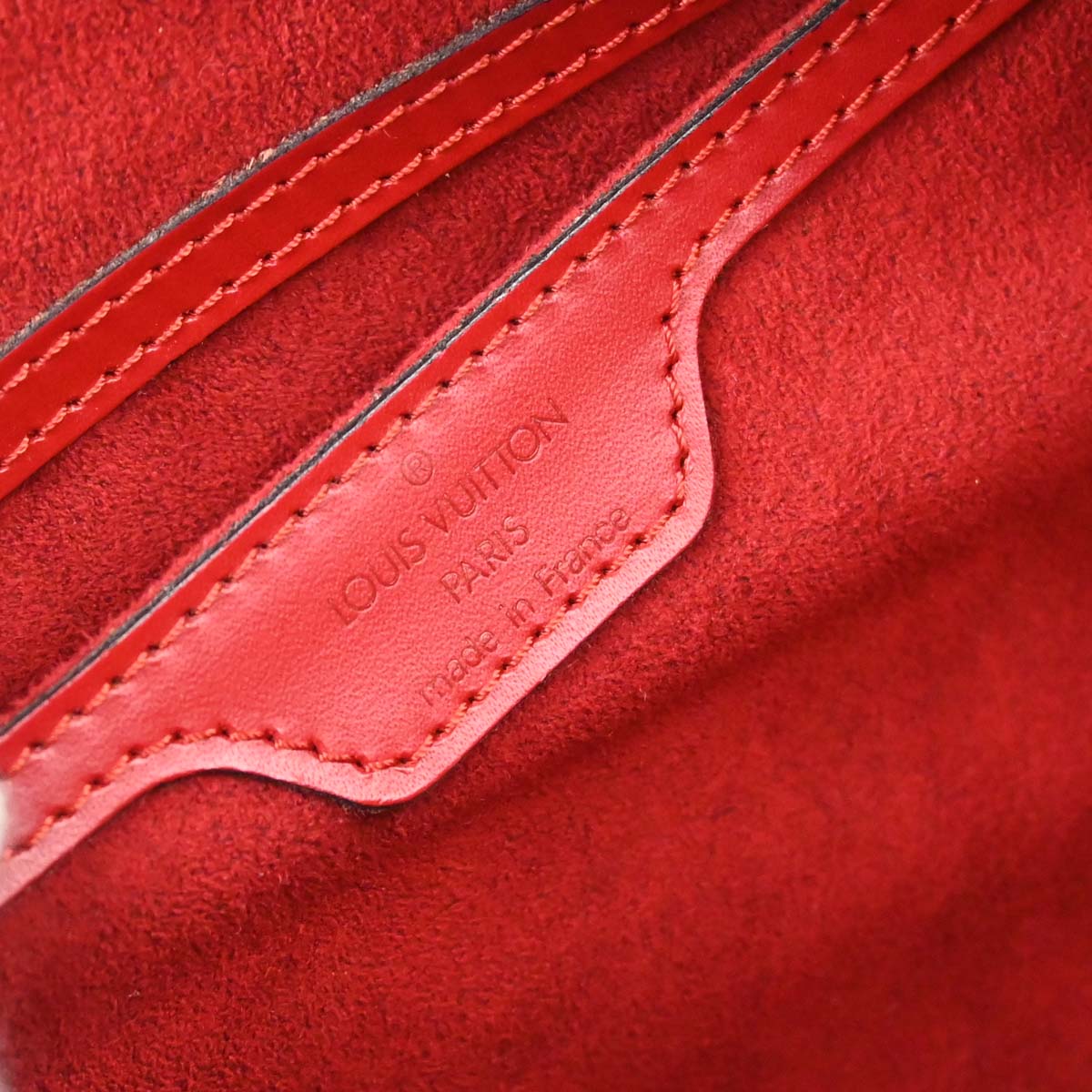 Louis Vuitton Red Epi Soufflot Handbag M52227