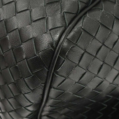 Bottega Veneta Black Lambskin Intrecciato Shoulder Bag