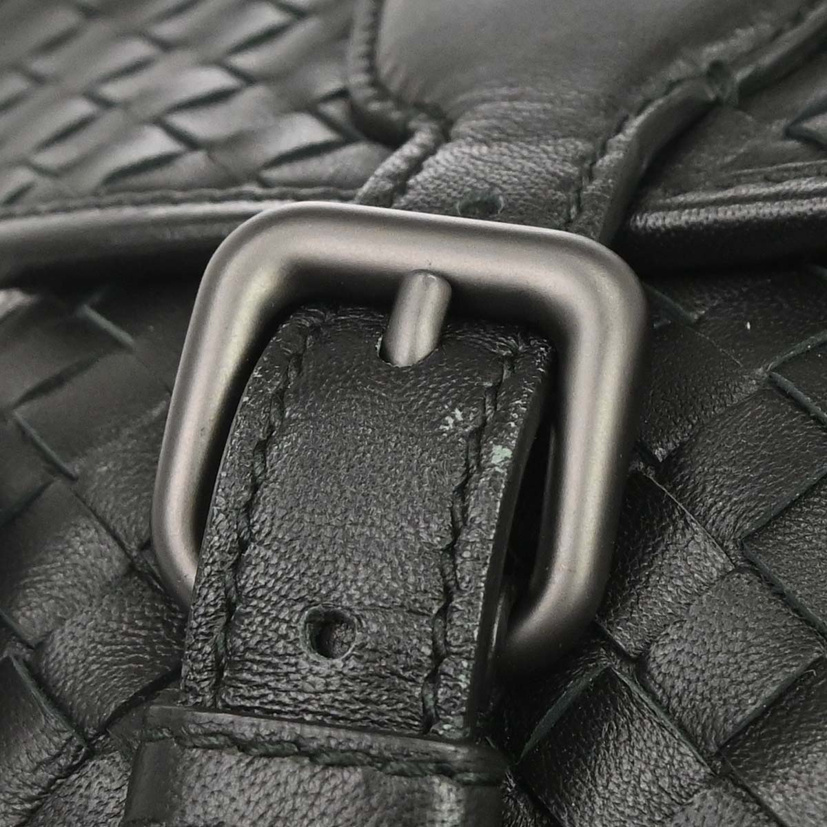 Bottega Veneta Black Lambskin Intrecciato Shoulder Bag
