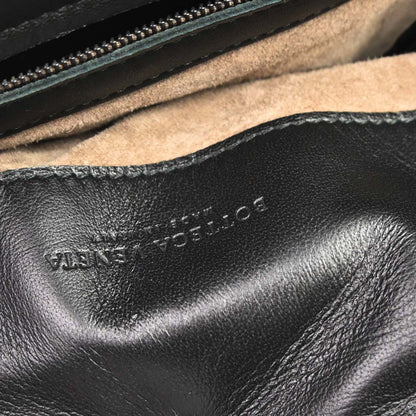 Bottega Veneta Black Lambskin Intrecciato Shoulder Bag