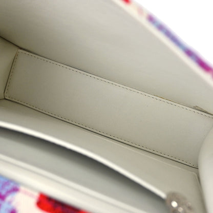 Chanel 1996-1997 Purple Canvas Floral Power Handbag