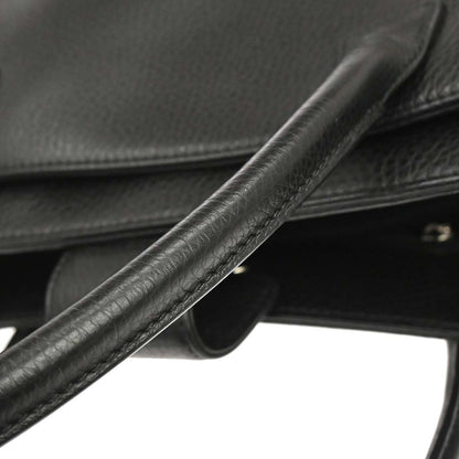 Chanel Black Deerskin Executive Cerf 2way Shoulder Tote Bag