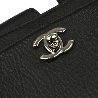 Chanel Black Deerskin Executive Cerf 2way Shoulder Tote Bag