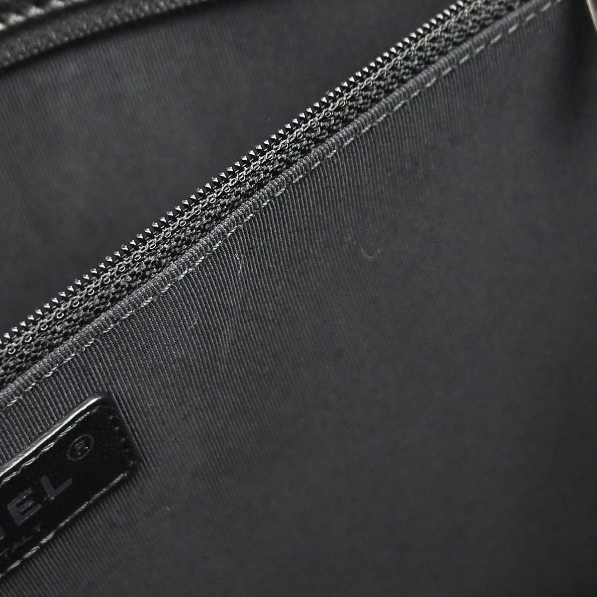 Chanel Black Deerskin Executive Cerf 2way Shoulder Tote Bag
