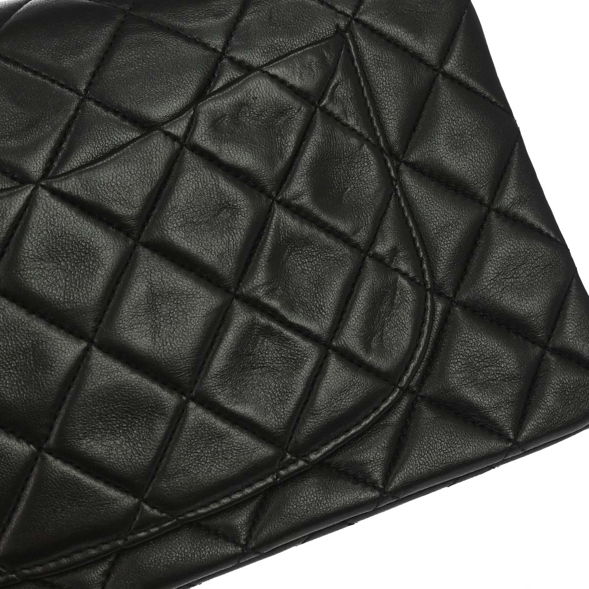 Chanel 1994-1996 Black Lambskin Small Classic Double Flap Shoulder Bag