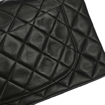 Chanel 1994-1996 Black Lambskin Small Classic Double Flap Shoulder Bag