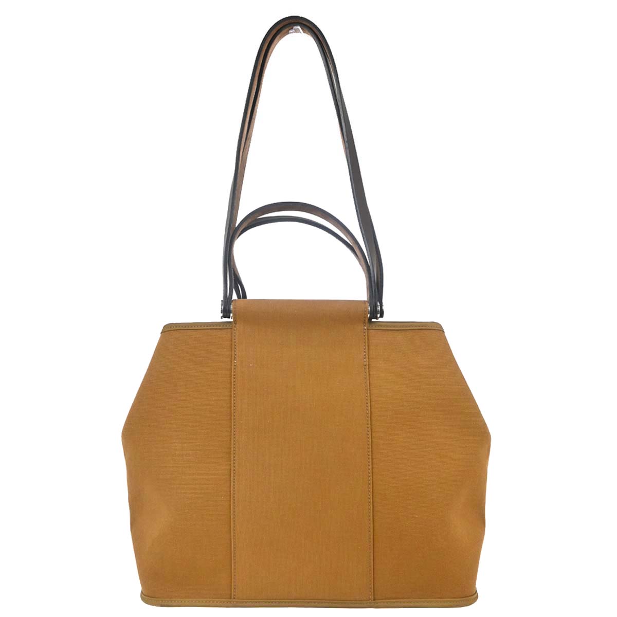 Hermes Brown Toile Officier Cabag PM 2way Shoulder Handbag