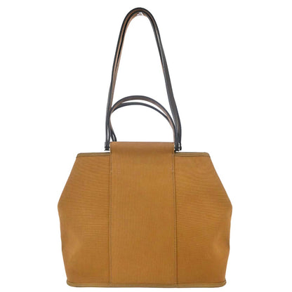 Hermes Brown Toile Officier Cabag PM 2way Shoulder Handbag