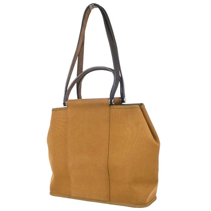 Hermes Brown Toile Officier Cabag PM 2way Shoulder Handbag