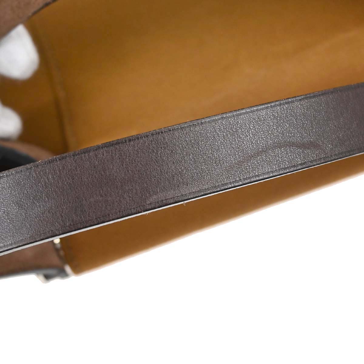Hermes Brown Toile Officier Cabag PM 2way Shoulder Handbag