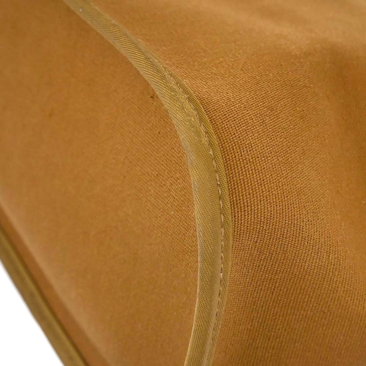 Hermes Brown Toile Officier Cabag PM 2way Shoulder Handbag
