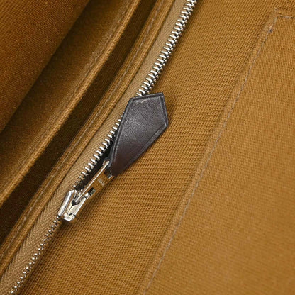 Hermes Brown Toile Officier Cabag PM 2way Shoulder Handbag