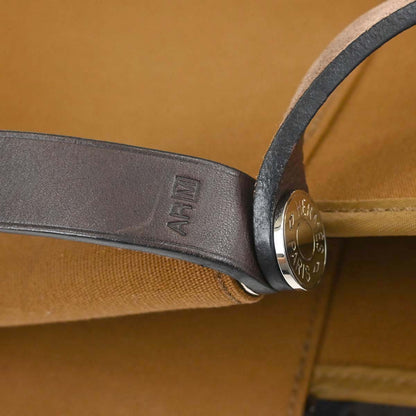 Hermes Brown Toile Officier Cabag PM 2way Shoulder Handbag