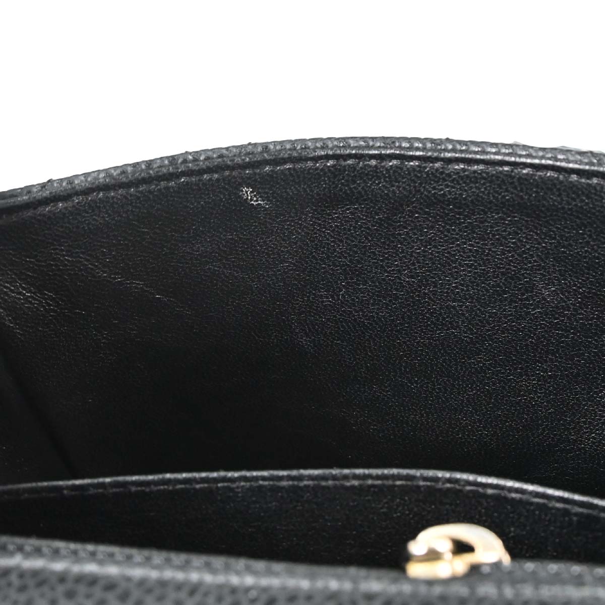 Chanel 2008-2009 Black Caviar Skin Mini Classic Square Flap Shoulder Bag 17