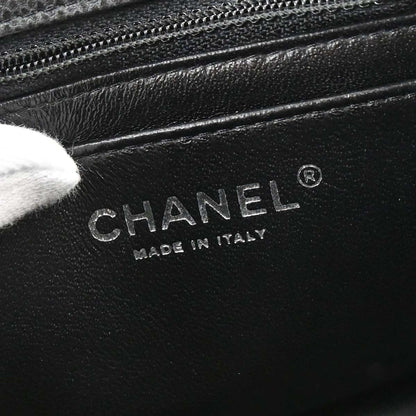 Chanel 2014-2015 Black Caviar Skin Mini Classic Square Flap Shoulder Bag 17