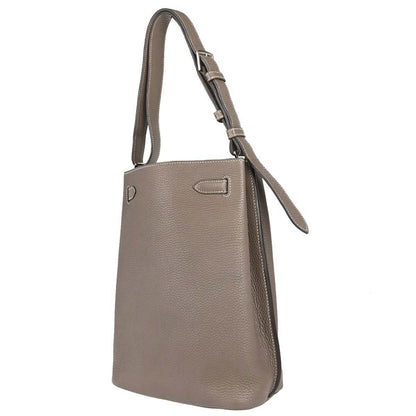 Hermes Etoupe Gray Togo So Kelly 22 Shoulder Bag
