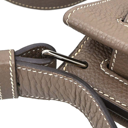 Hermes Etoupe Gray Togo So Kelly 22 Shoulder Bag