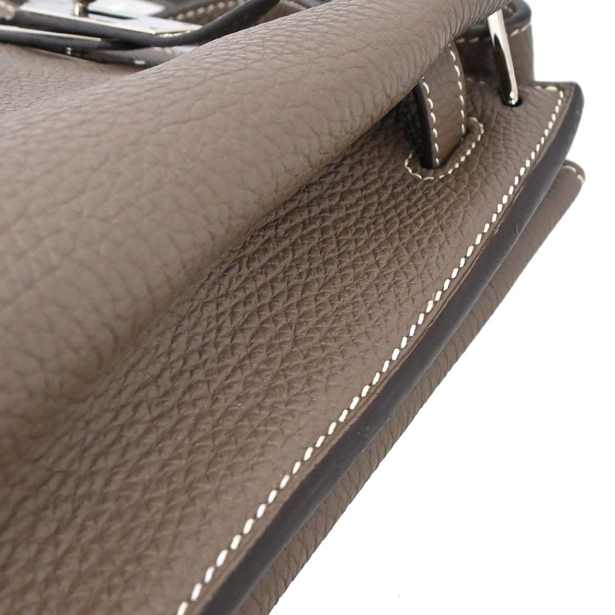 Hermes Etoupe Gray Togo So Kelly 22 Shoulder Bag