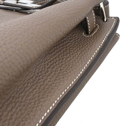 Hermes Etoupe Gray Togo So Kelly 22 Shoulder Bag