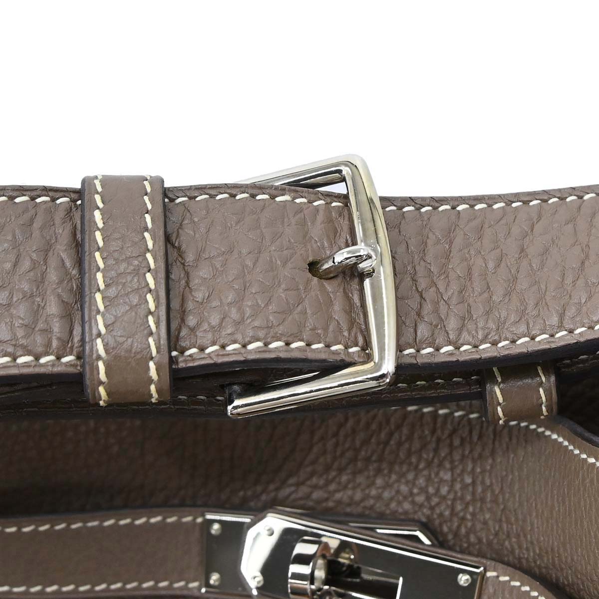 Hermes Etoupe Gray Togo So Kelly 22 Shoulder Bag