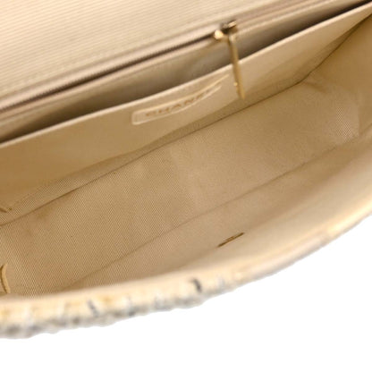 Chanel 2018 Ivory Tweed Patchwork Shoulder Bag