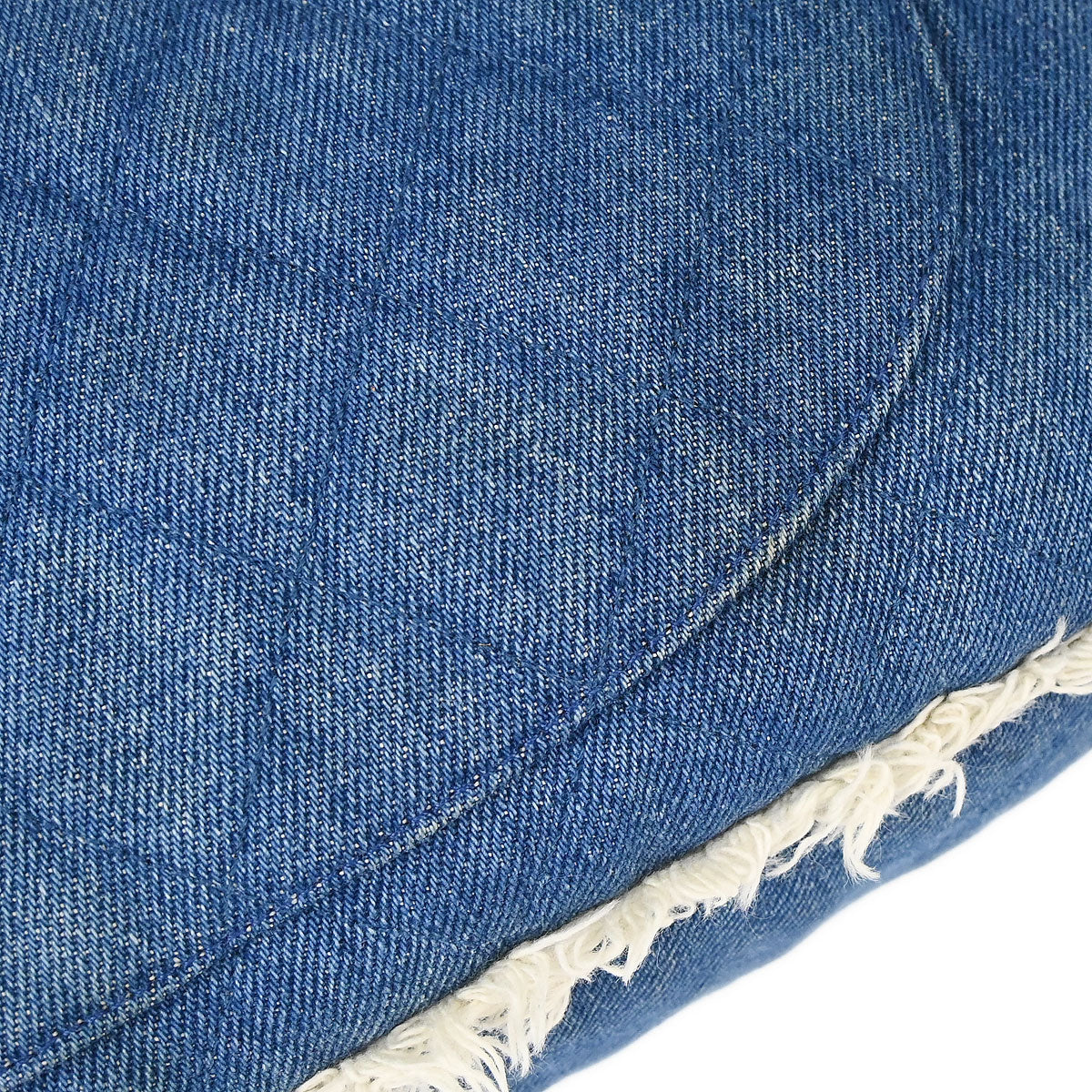 Chanel 1991-1994 Blue Denim Maxi Straight Flap Shoulder Bag