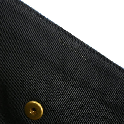 Chanel 1991-1994 Blue Denim Maxi Straight Flap Shoulder Bag