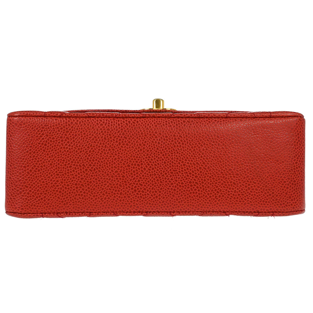 Chanel 1991-1994 Red Caviar Skin Small Diana Shoulder Bag