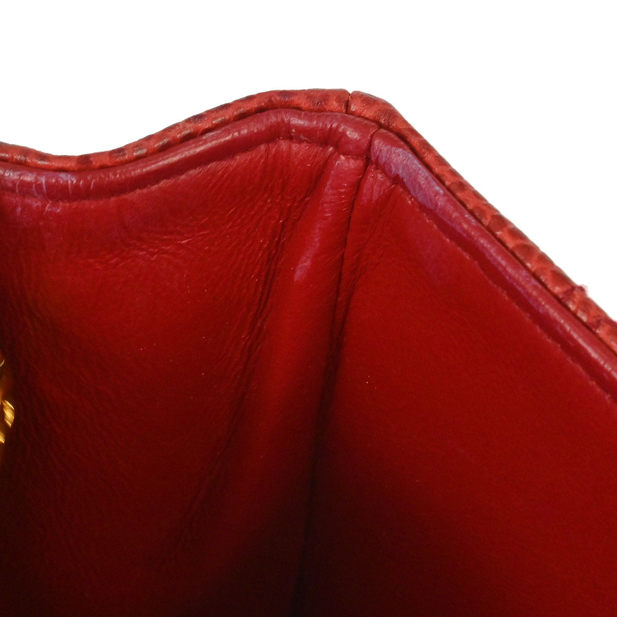 Chanel 1991-1994 Red Caviar Skin Small Diana Shoulder Bag