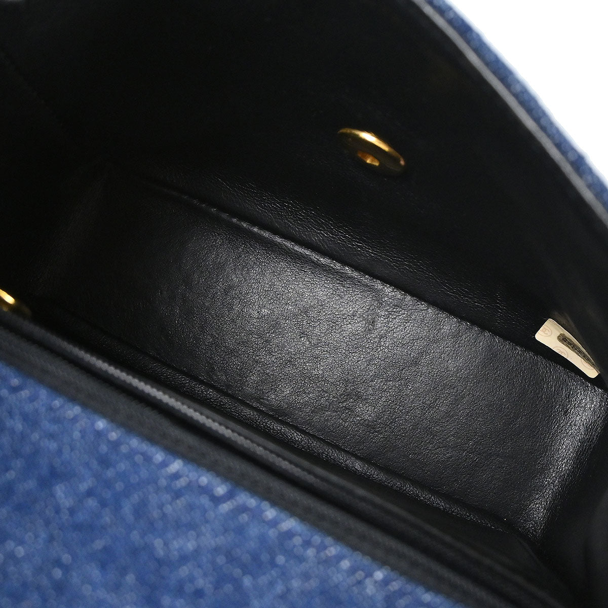 Chanel 1989-1991 Blue Denim Mini Classic Square Flap Shoulder Bag 17