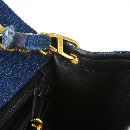 Chanel 1989-1991 Blue Denim Mini Classic Square Flap Shoulder Bag 17