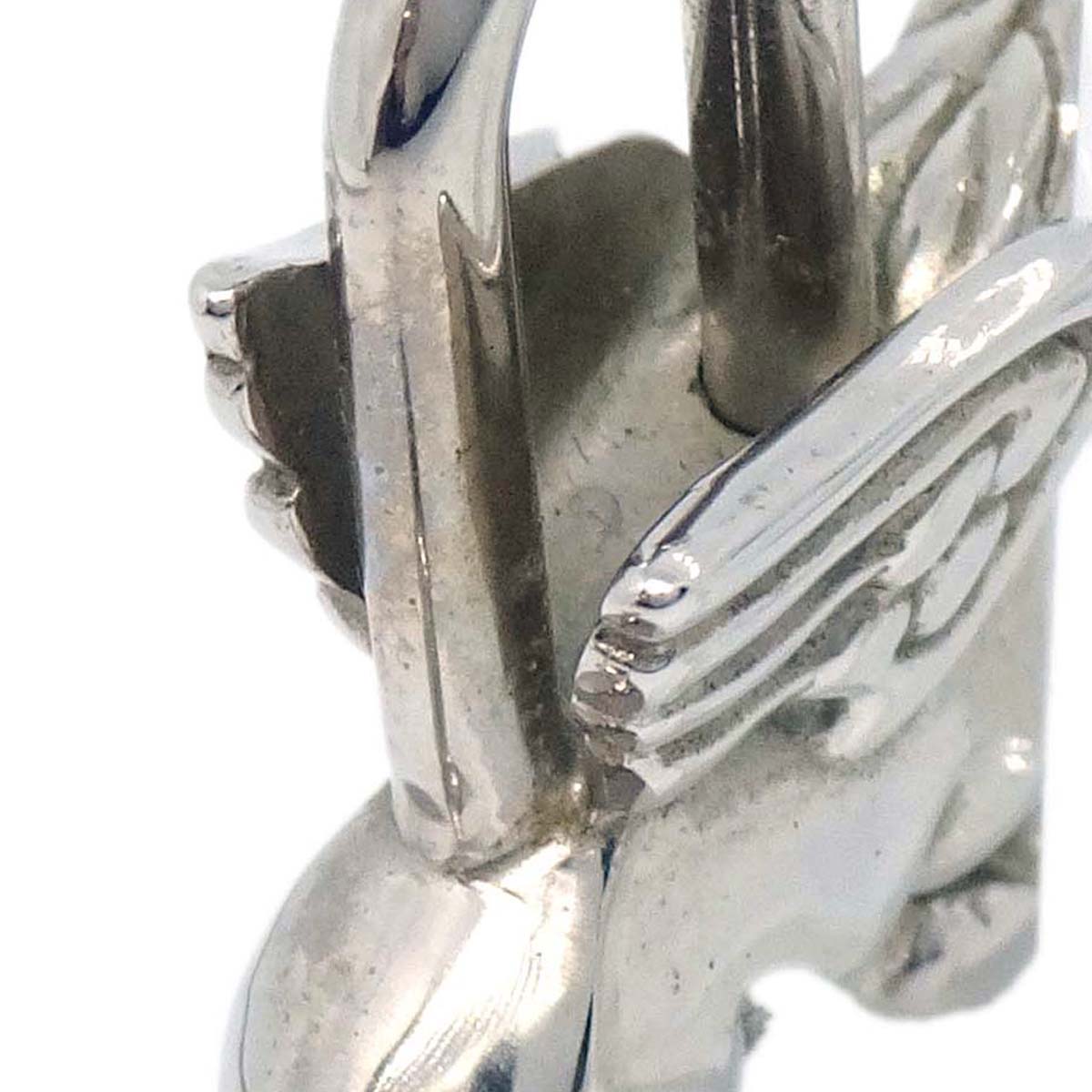 Hermes 1993 Le Cheval Pegasus Cadena Silver Small Good