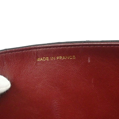 Chanel 1996-1997 Black Lambskin Pushlock Small Half Flap Shoulder Bag