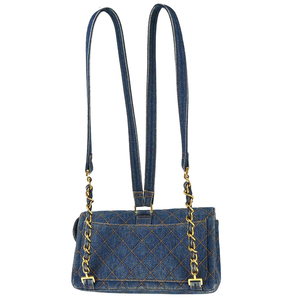 Chanel 1996-1997 Blue Denim Classic Flap Backpack