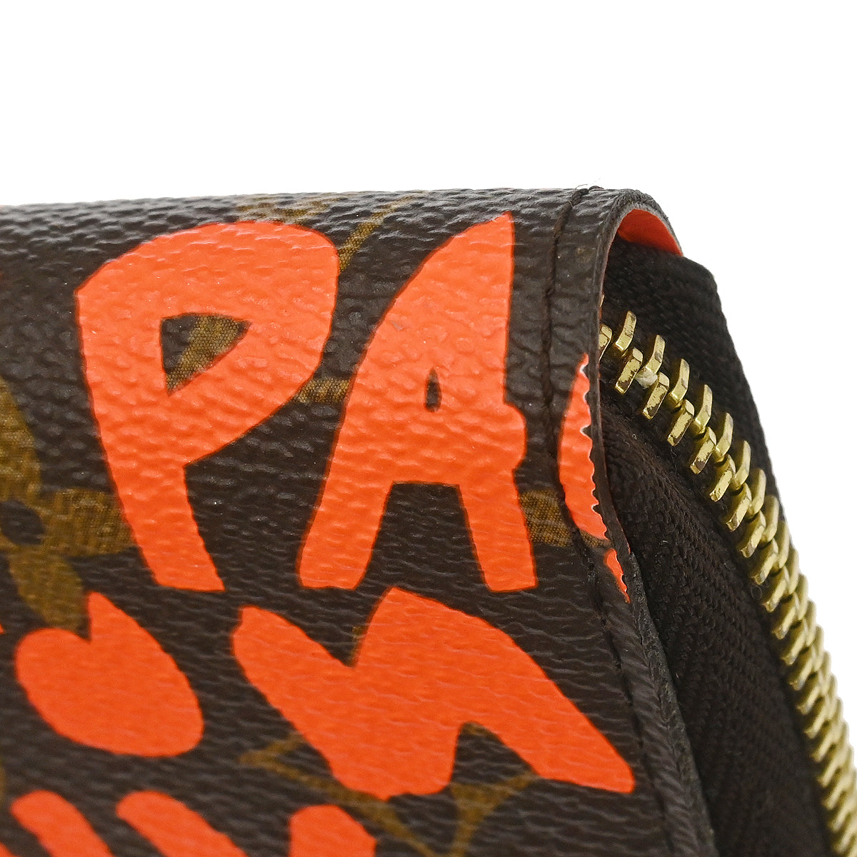 Louis Vuitton Orange Monogram Graffiti Zippy Wallet M93711