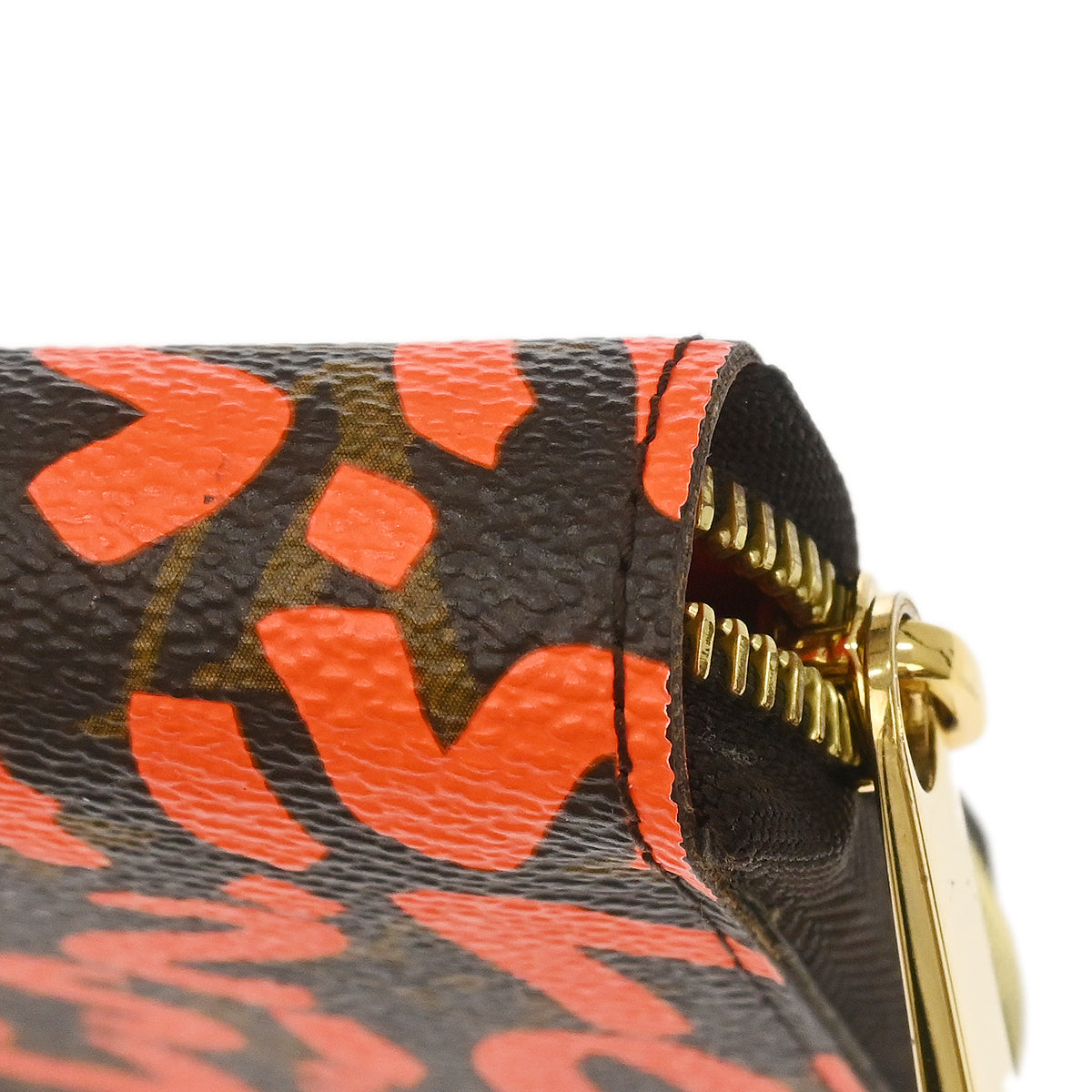 Louis Vuitton Orange Monogram Graffiti Zippy Wallet M93711