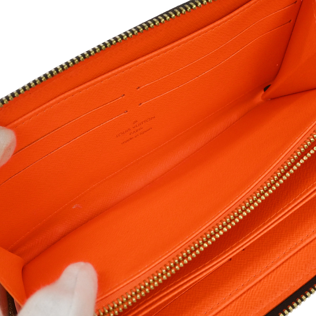 Louis Vuitton Orange Monogram Graffiti Zippy Wallet M93711